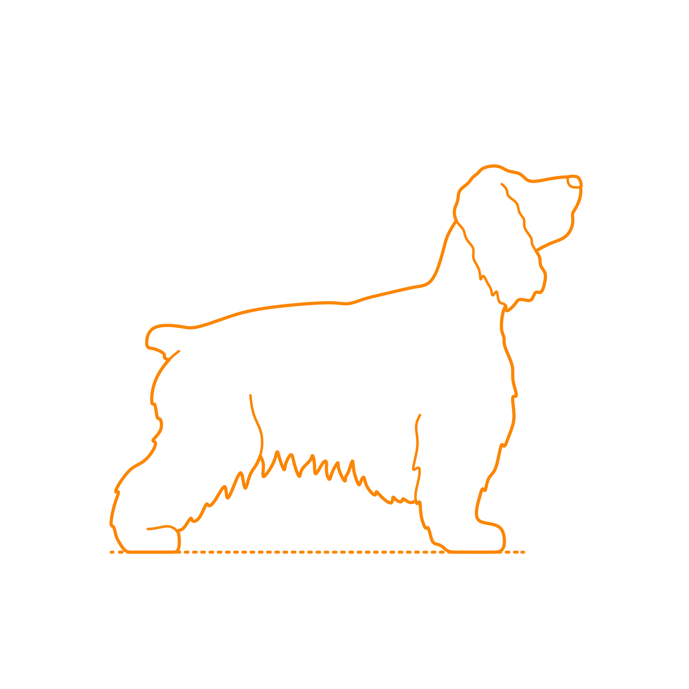 Animals Dogs Field Spaniel Svg Line Art Free Vectors
